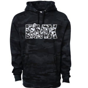 Black Camo Hoodie- BMX Snow Camo Design! *NEW*