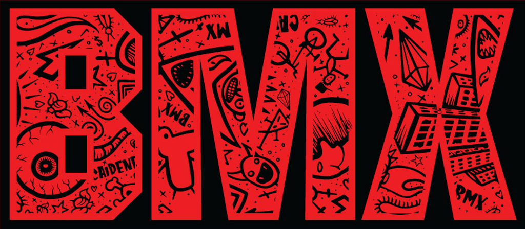 Sticker! BMX Graffiti - Red Design/Clear Background!