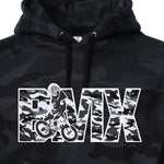 Black Camo Hoodie- BMX Snow Camo Design! *NEW*