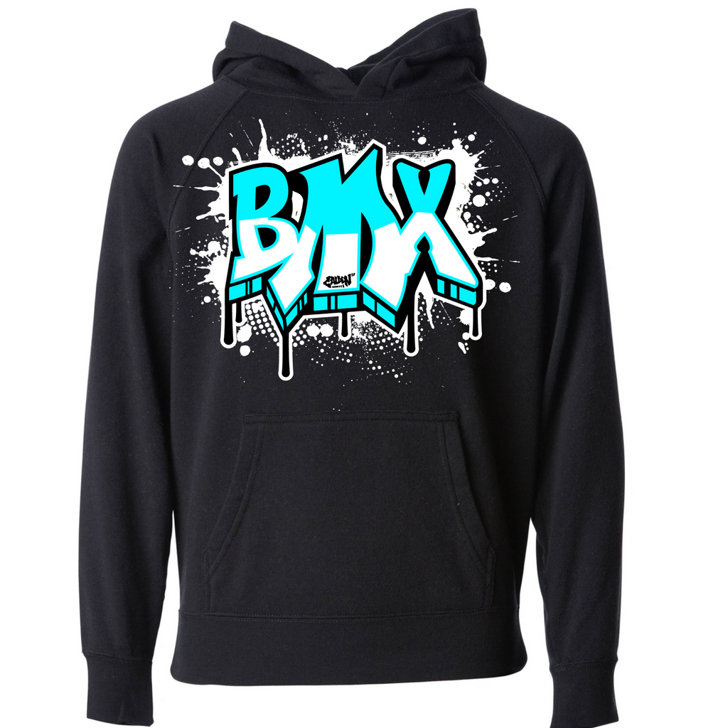 BMX Teal Dripping Graffiti Hoodie! *NEW!*